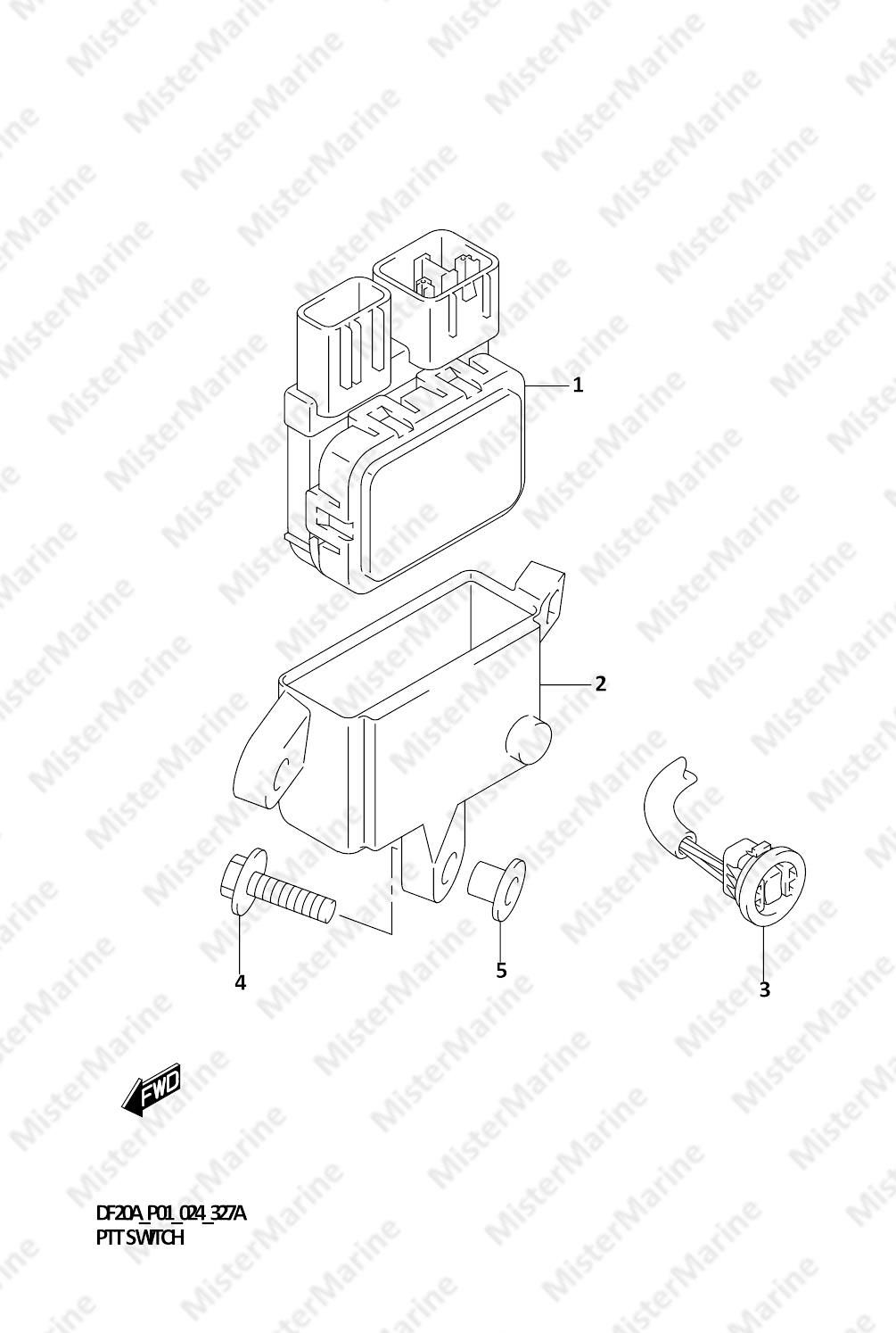 FIG.327A (1-E-5) PTT SWITCH (DF15AT,DF20AT)