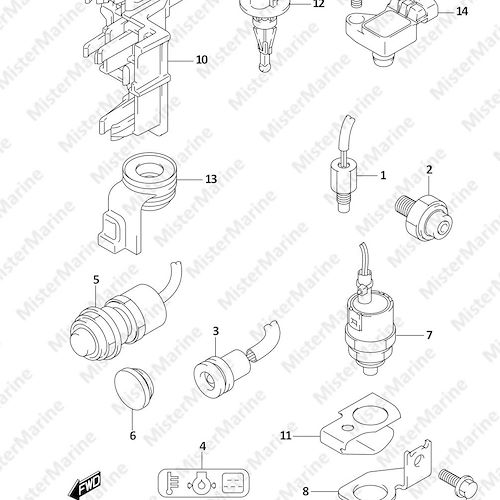 FIG.334B (1-E-8) SENSOR/SWITCH (DF20A:P40)