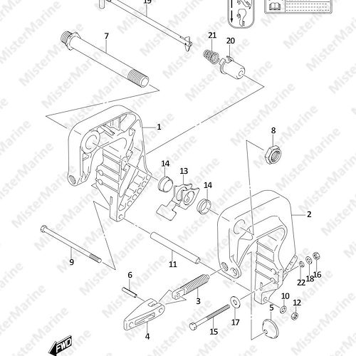 FIG.335A (1-E-11) CLAMP BRACKET ((DF9.9B,DF15A,DF20A):P01)