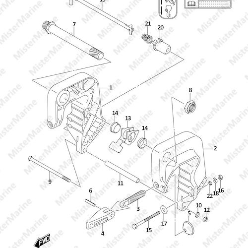 FIG.335B (1-E-12) CLAMP BRACKET (DF20A:P40)