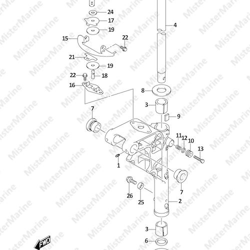 FIG.336E (1-F-8) SWIVEL BRACKET (DF20ATH)