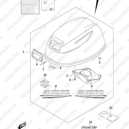 FIG.420B (1-G-14) ENGINE COVER (DF15A,DF15AR,DF15AT)