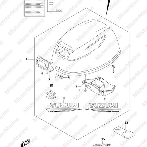 FIG.420C (1-H-2) ENGINE COVER (DF20A,DF20AR,DF20AT,DF20ATH)