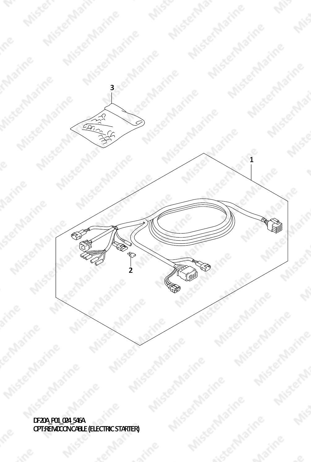 FIG.546A (1-J-4) OPT:REMOCON CABLE (ELECTRIC STARTER)