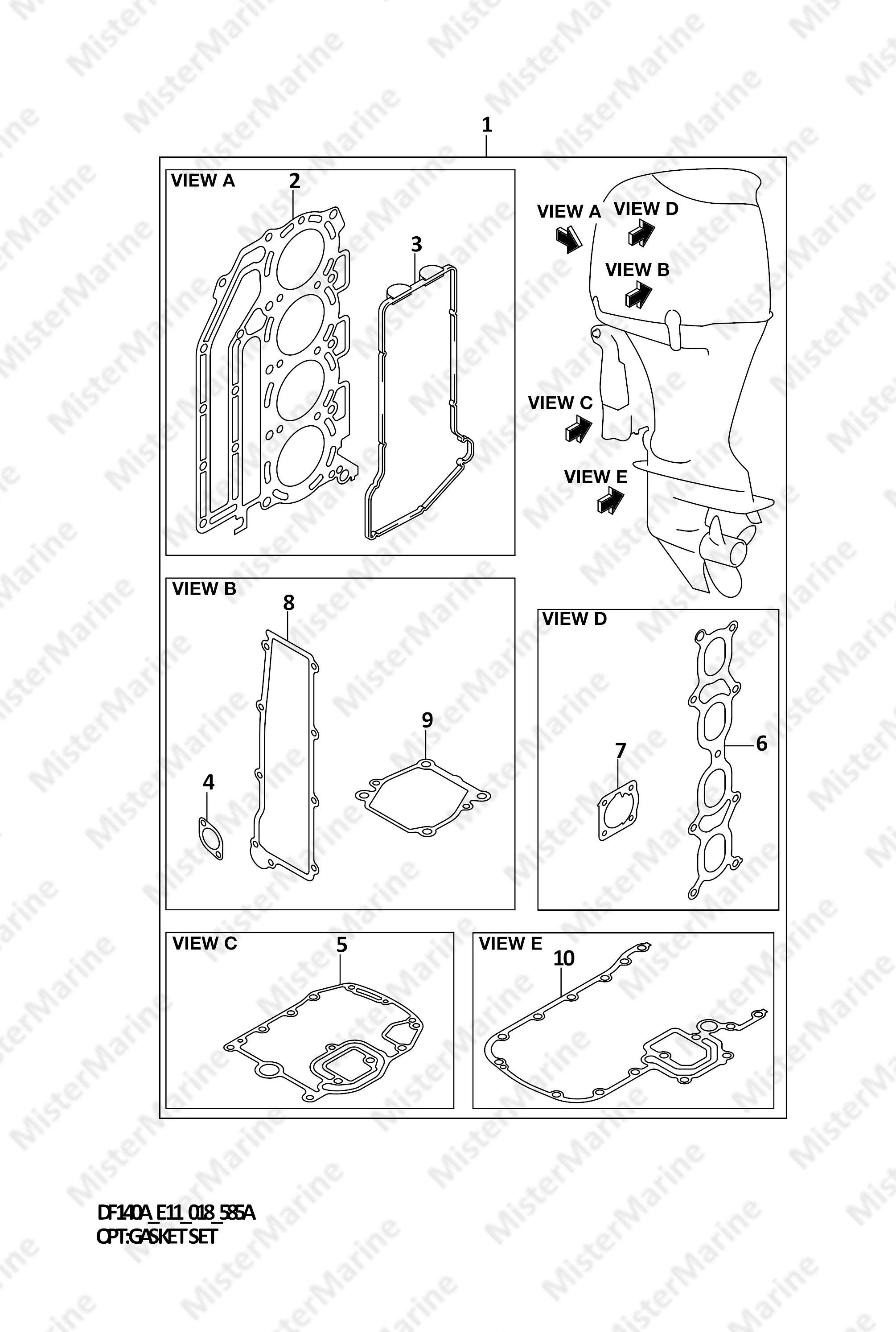 FIG.585A (2-B-3) OPT:GASKET SET
