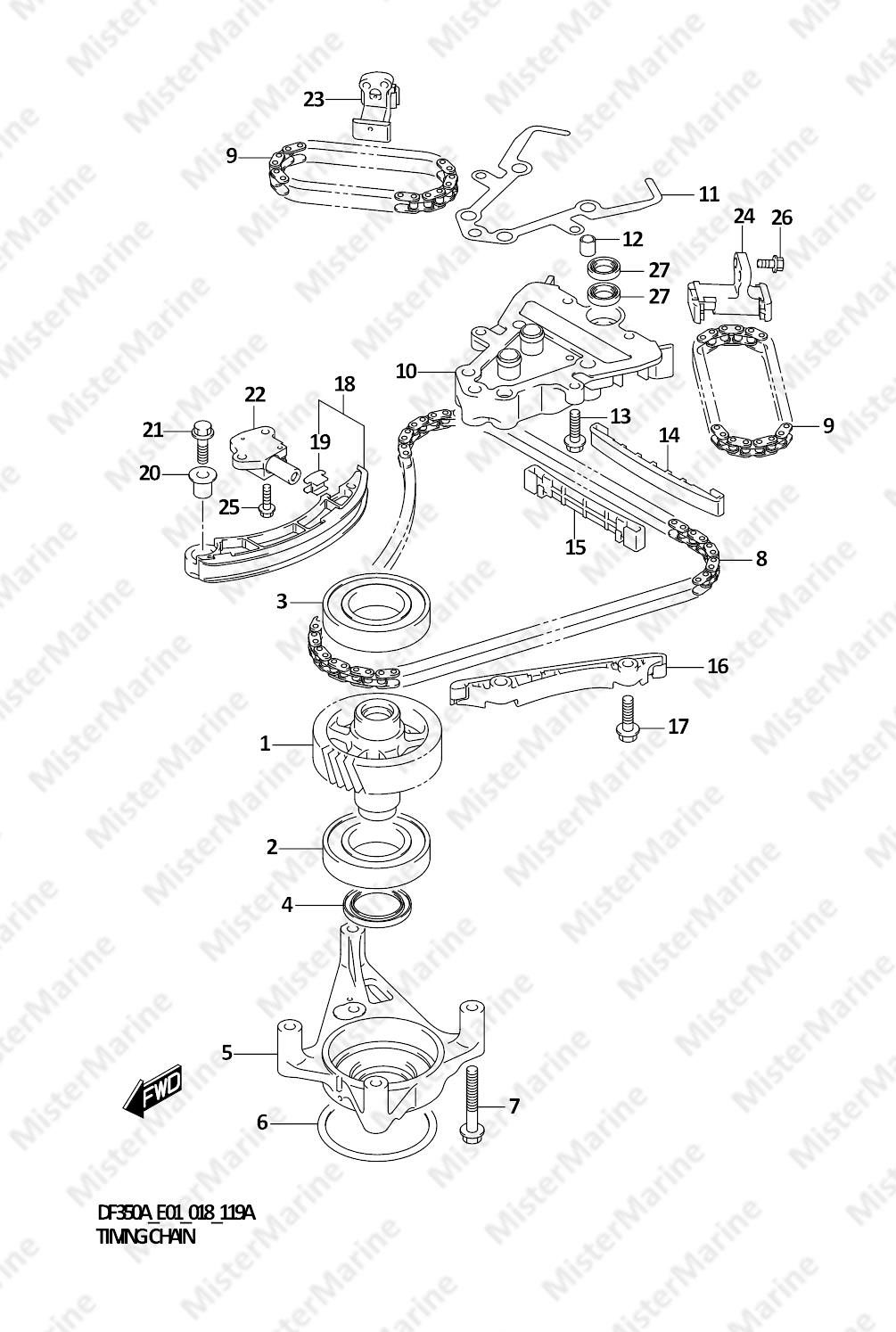 FIG.119A (1-B-8) TIMING CHAIN