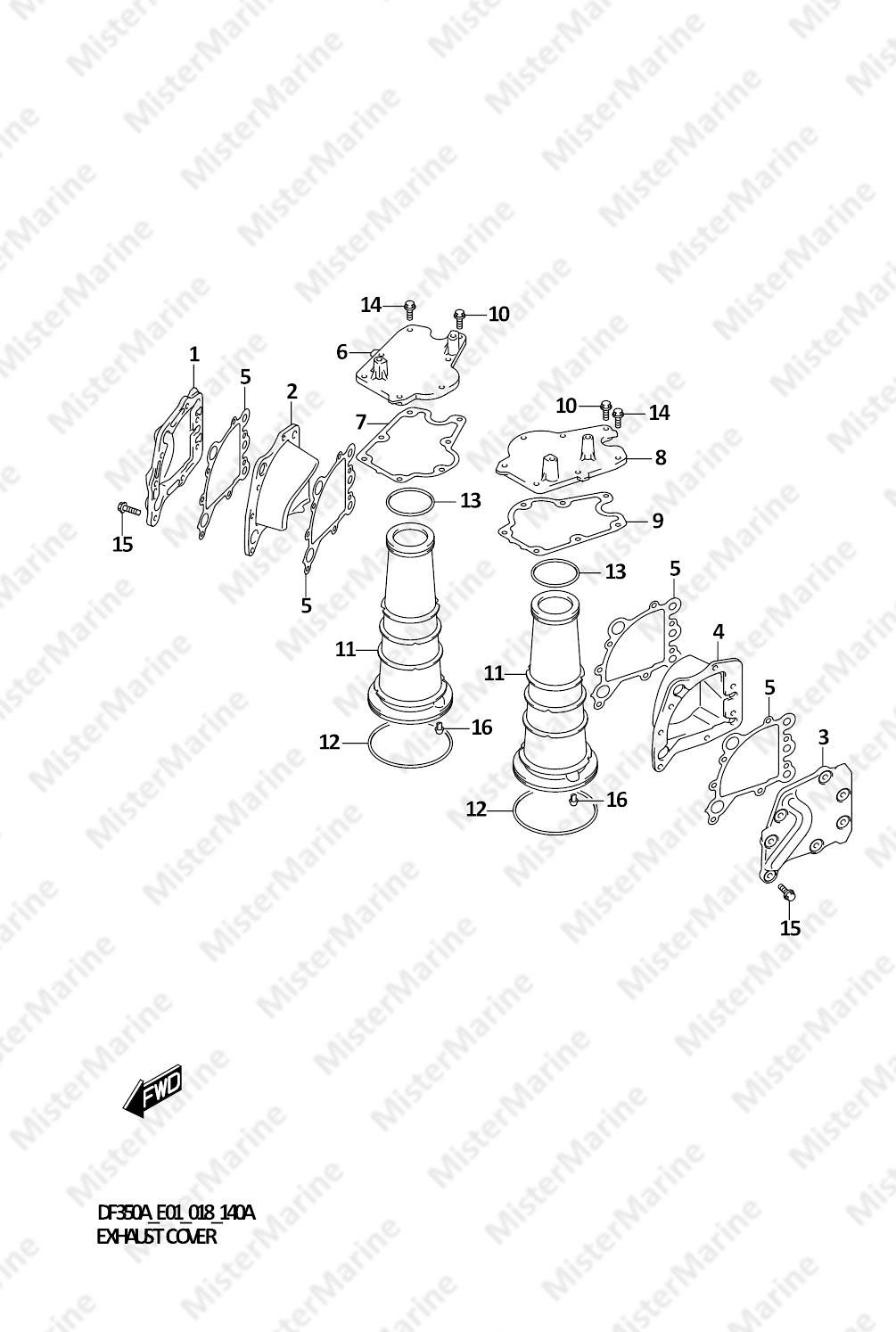 FIG.140A (1-B-13) EXHAUST COVER