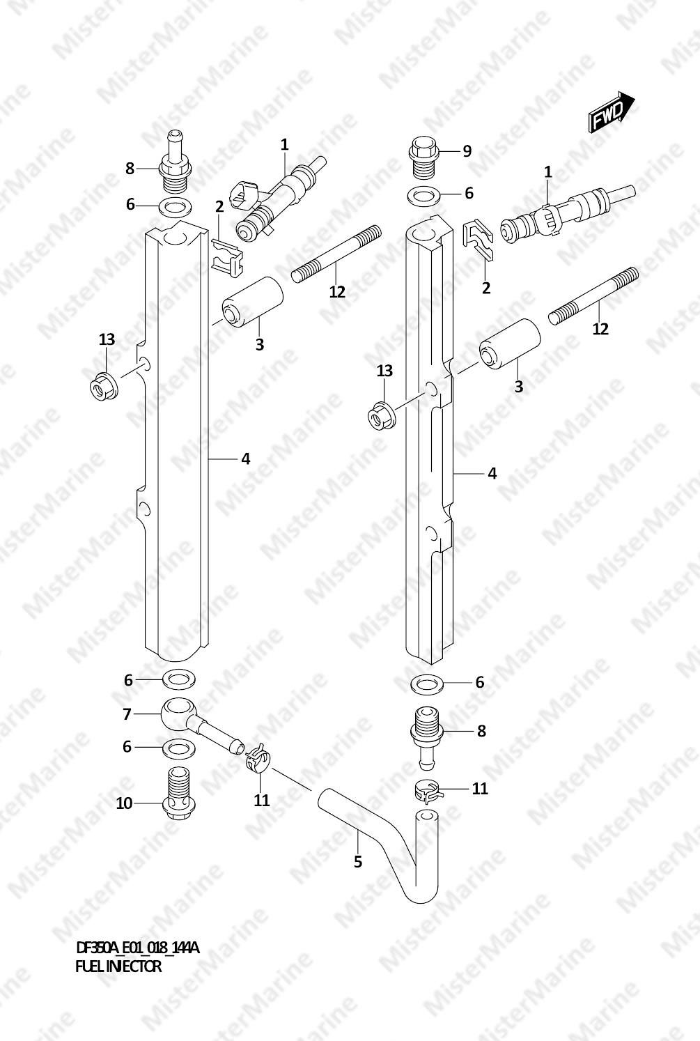 FIG.144A (1-B-14) FUEL INJECTOR