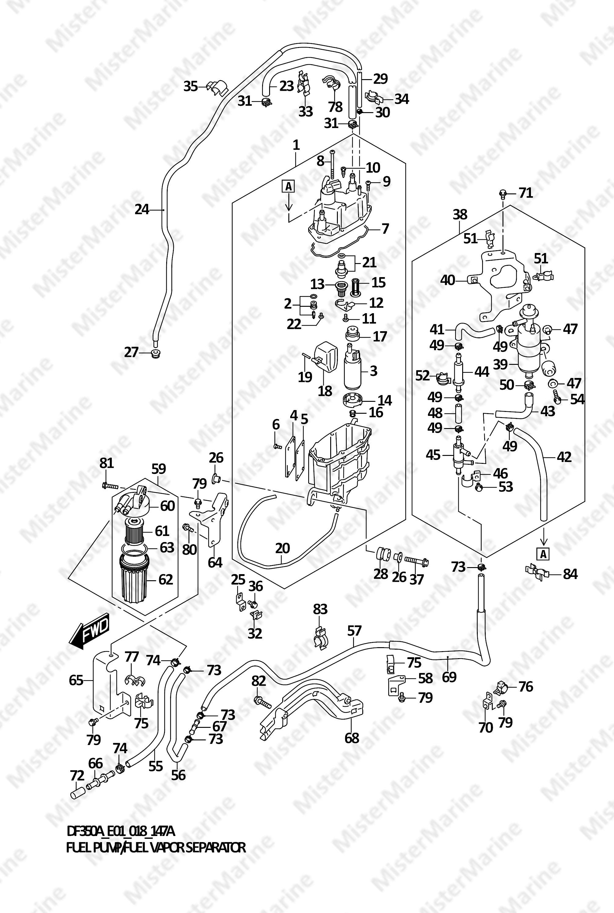 FIG.147A (1-C-2) FUEL PUMP/FUEL VAPOR SEPARATOR