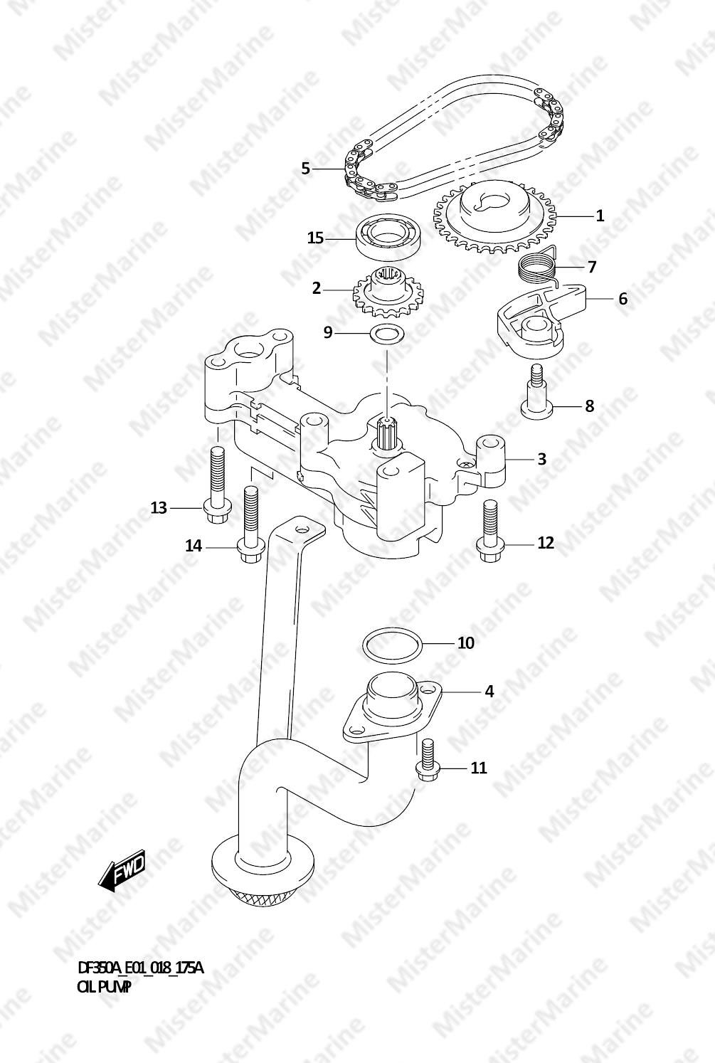 FIG.175A (1-C-8) OIL PUMP
