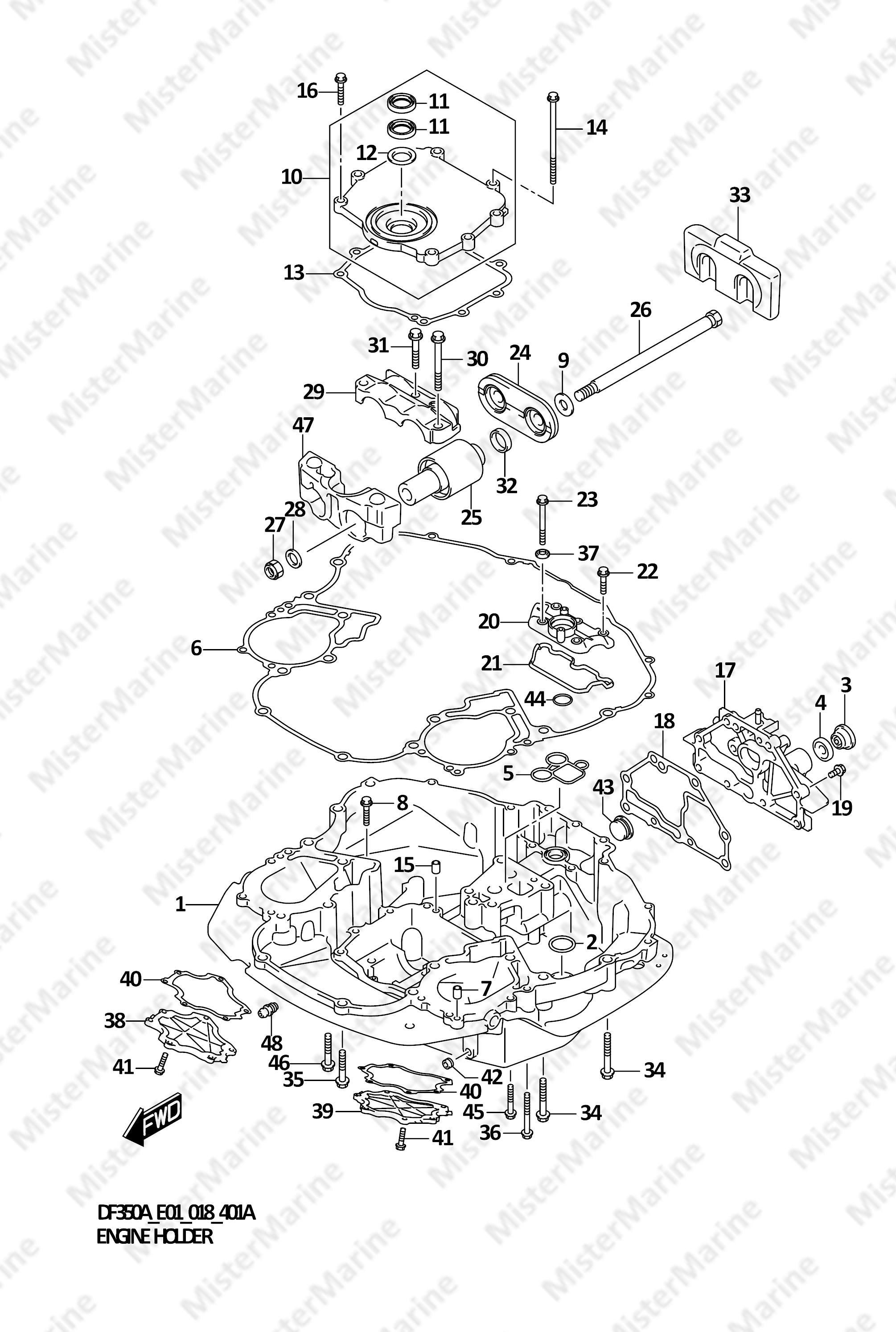 FIG.401A (1-E-2) ENGINE HOLDER
