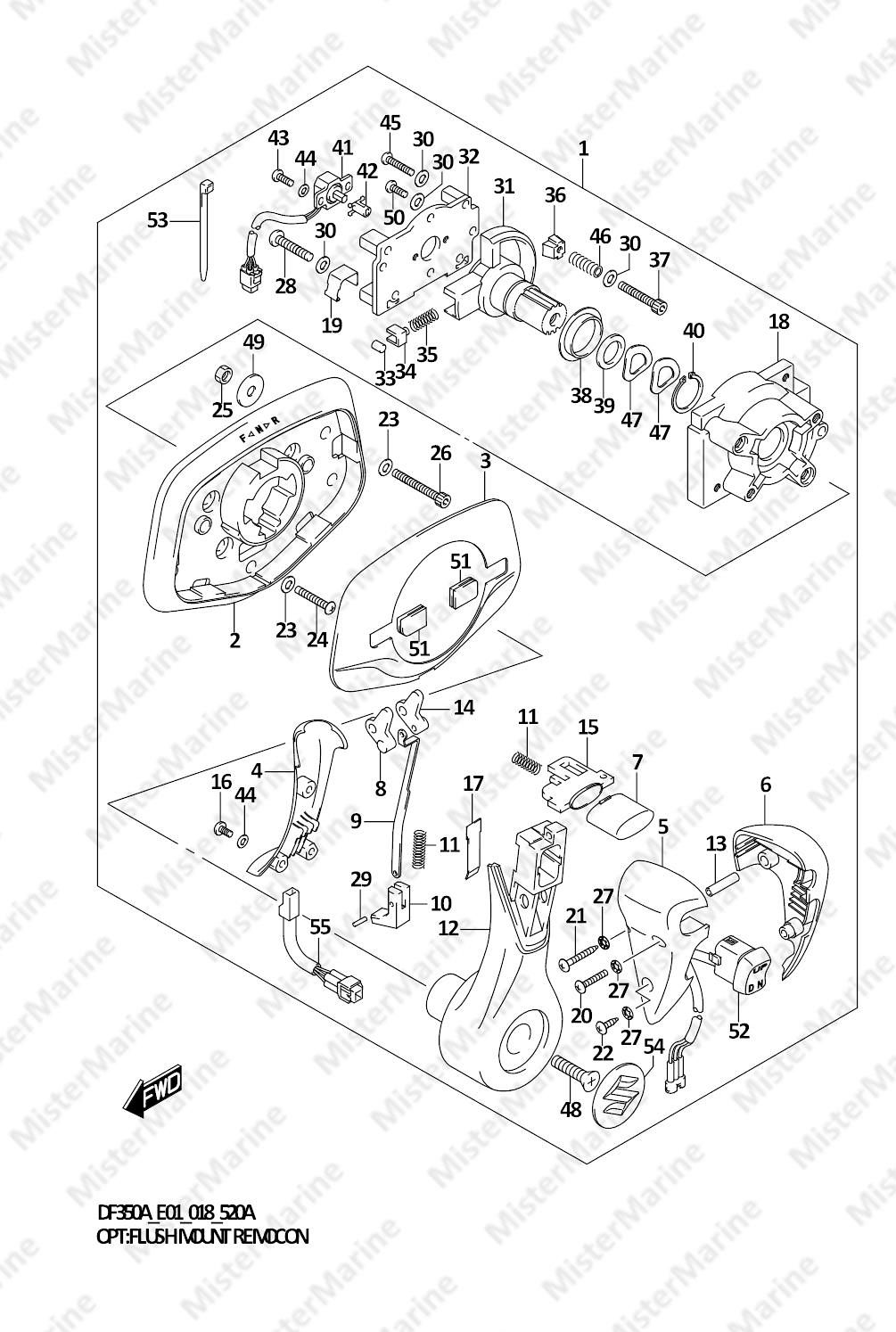 FIG.520A (1-E-13) OPT:FLUSH MOUNT REMOCON