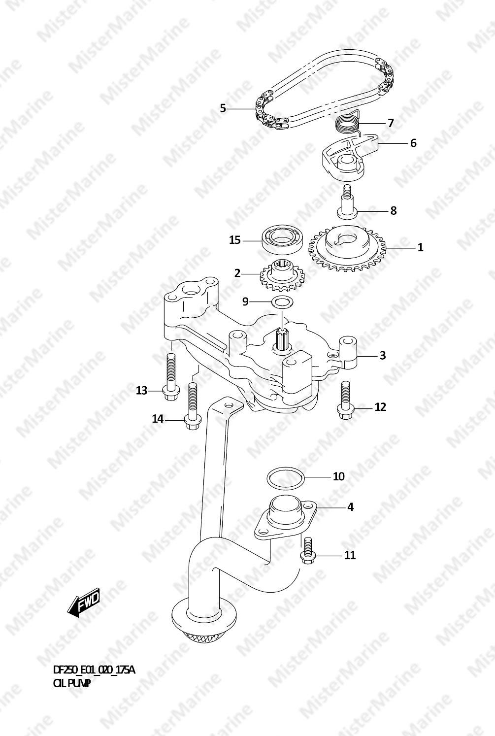 FIG.175A (1-E-7) OIL PUMP