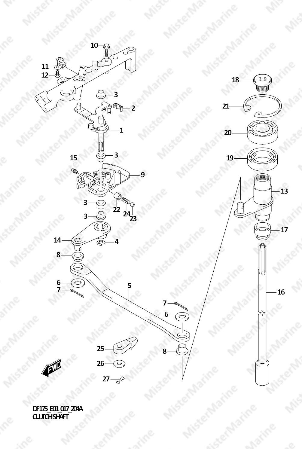 FIG.204A (1-G-9) CLUTCH SHAFT