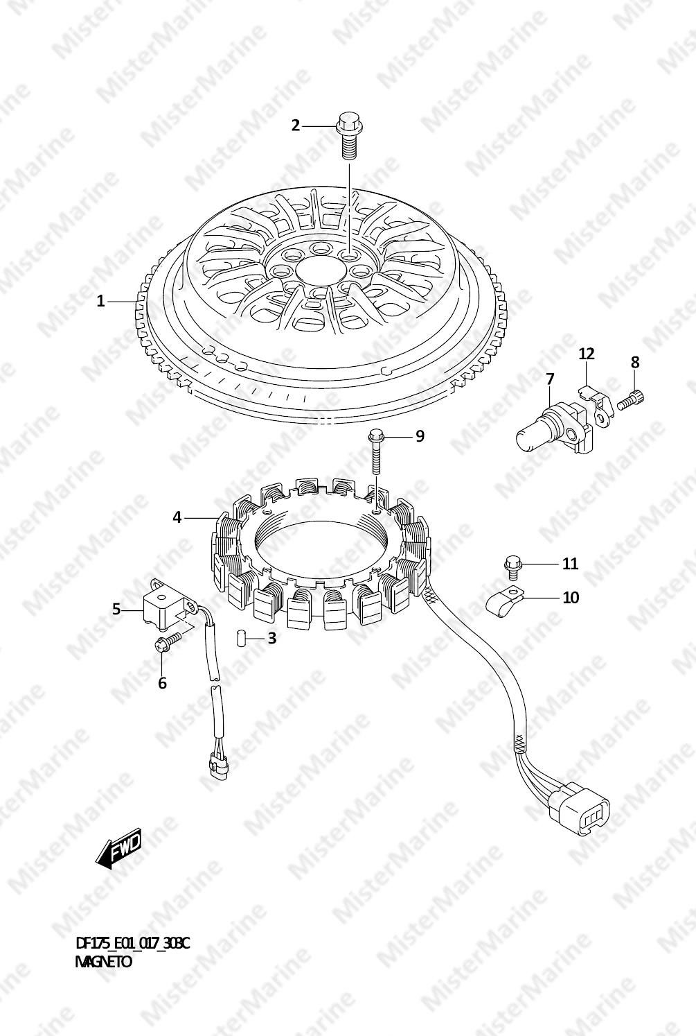 FIG.303C (1-I-10) MAGNETO (DF150Z E01)