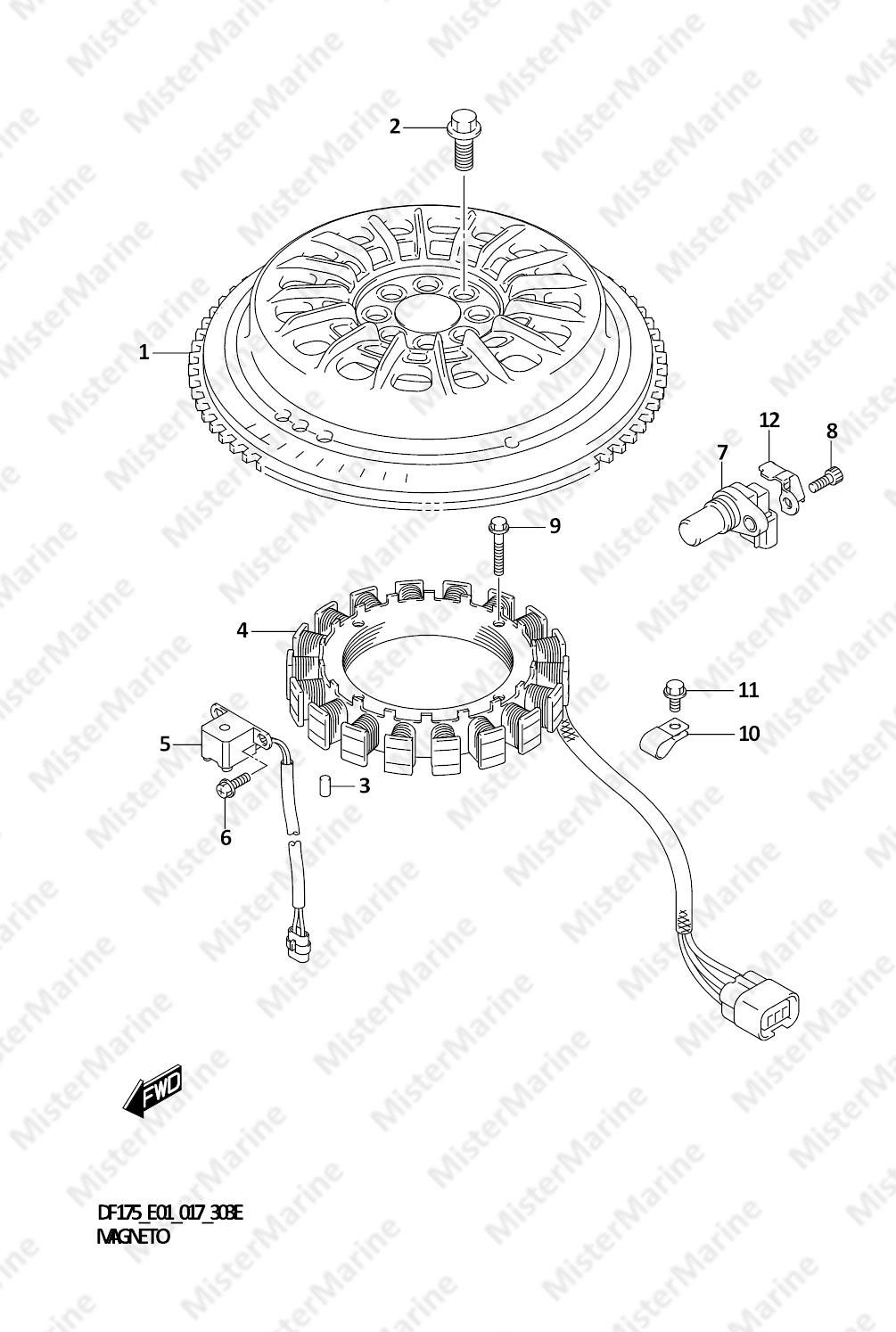 FIG.303E (1-I-12) MAGNETO (DF175T E01)