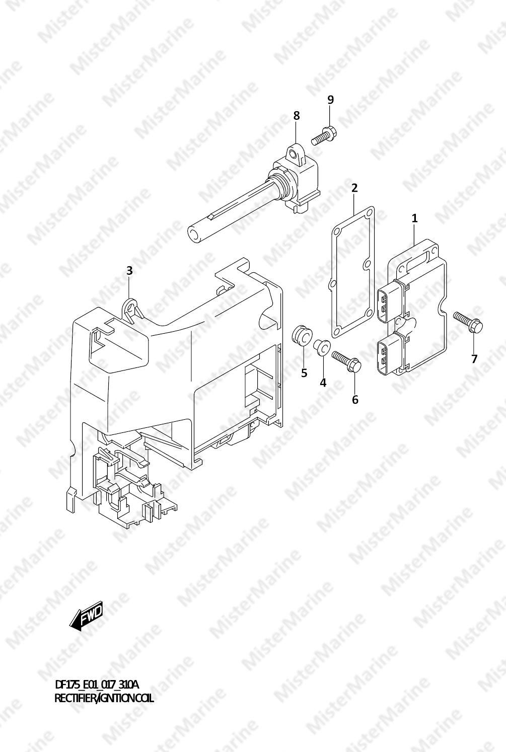 FIG.310A (1-J-2) RECTIFIER/IGNITION COIL