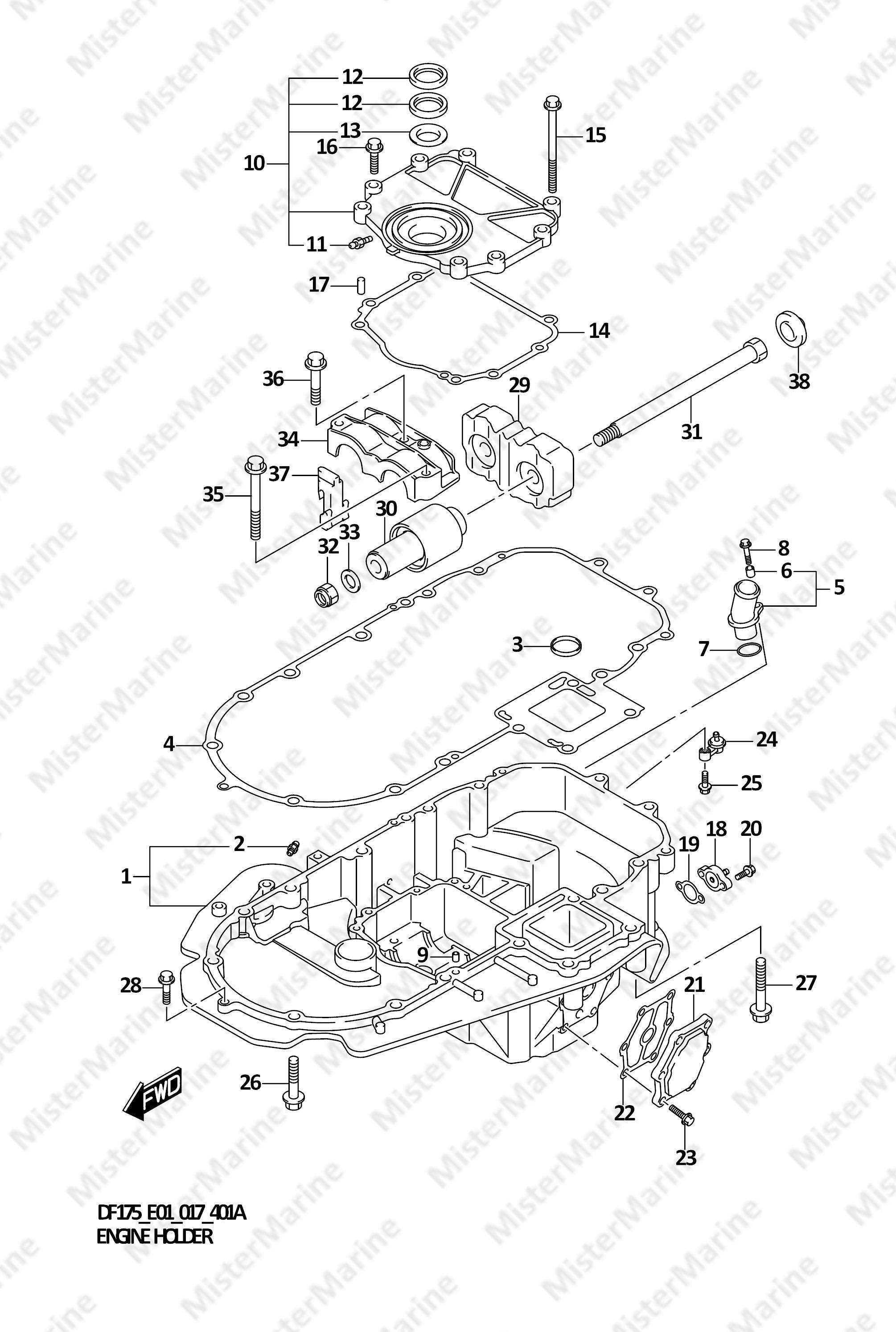 FIG.401A (1-K-12) ENGINE HOLDER