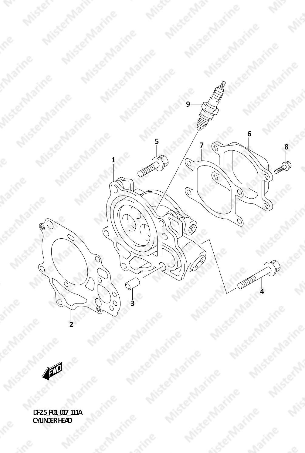 FIG.111A (1-B-2) CYLINDER HEAD