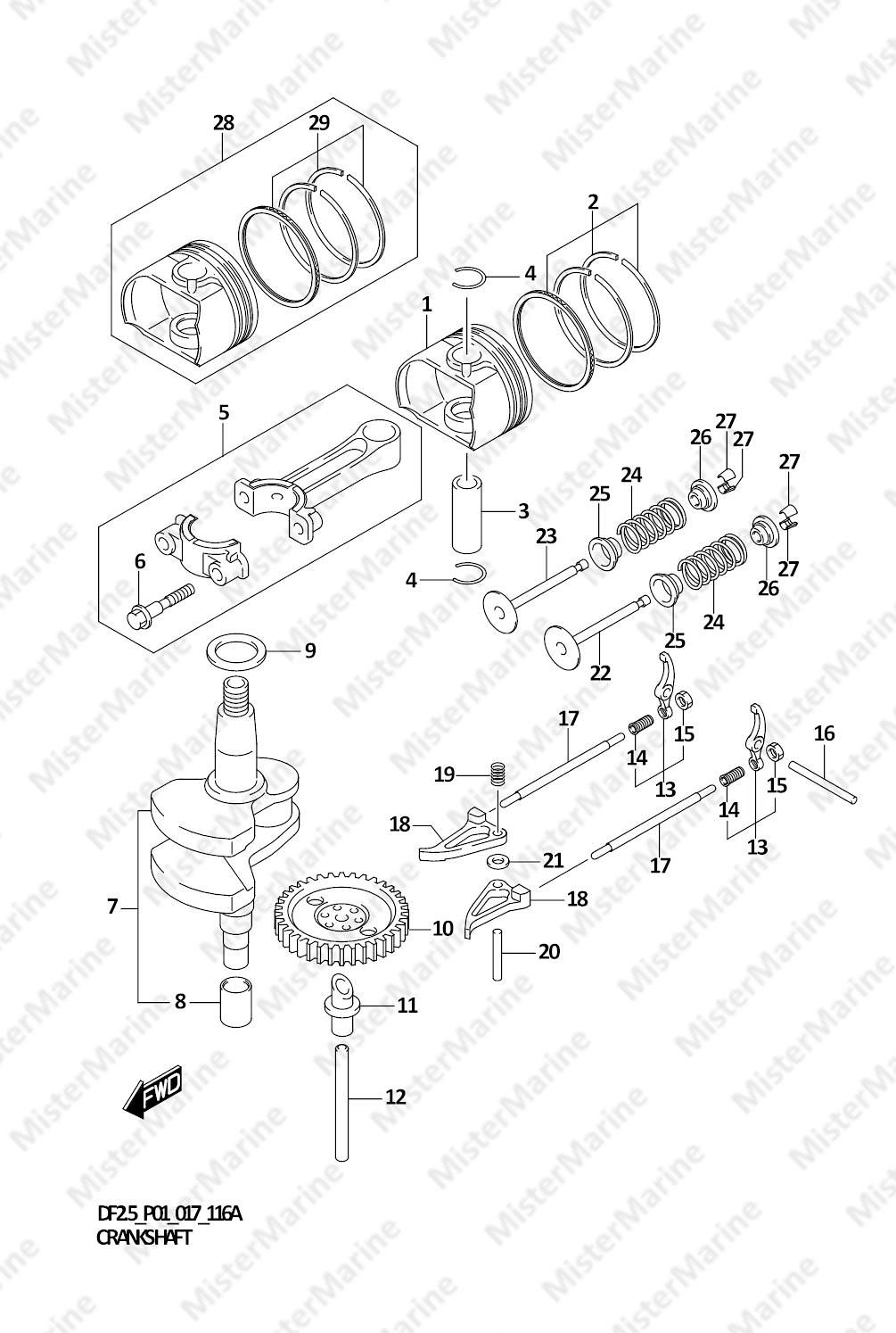 FIG.116A (1-B-4) CRANKSHAFT