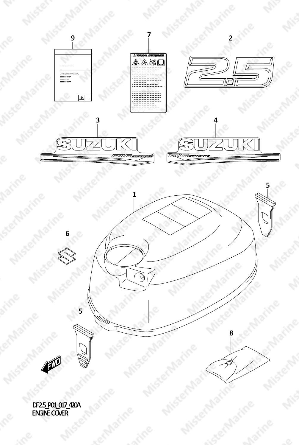 9 7 FIG.420A (1-C-6) ENGINE COVER