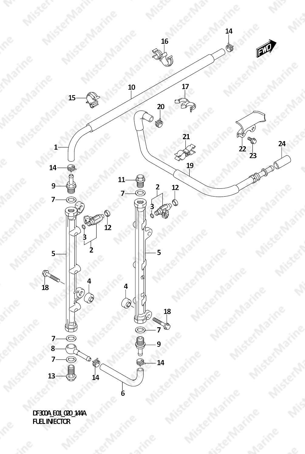 FIG.144A (1-B-15) FUEL INJECTOR (E01)