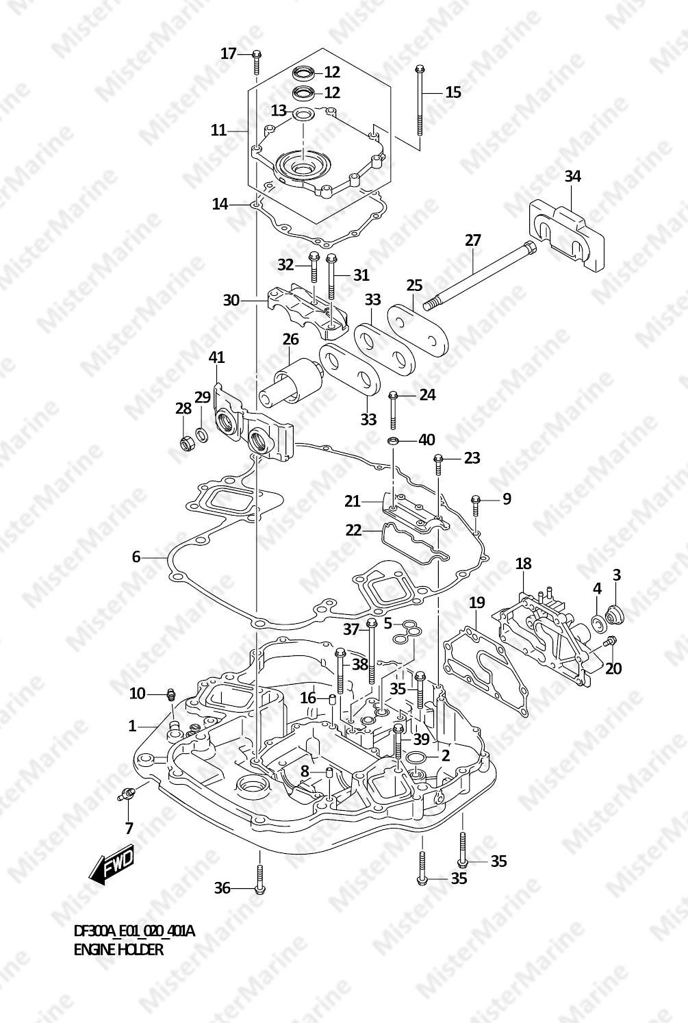 FIG.401A (1-E-9) ENGINE HOLDER