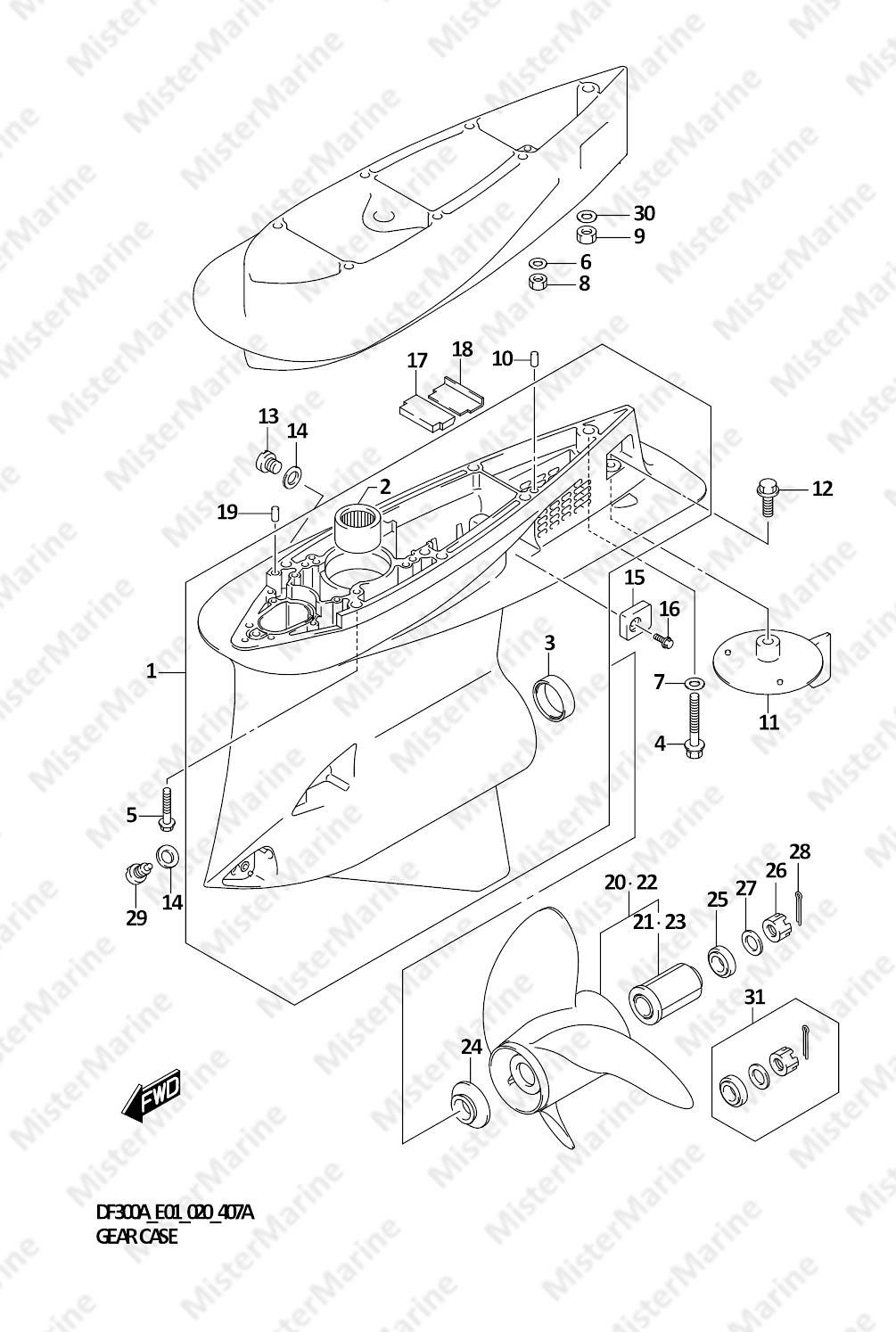 FIG.407A (1-E-14) GEAR CASE