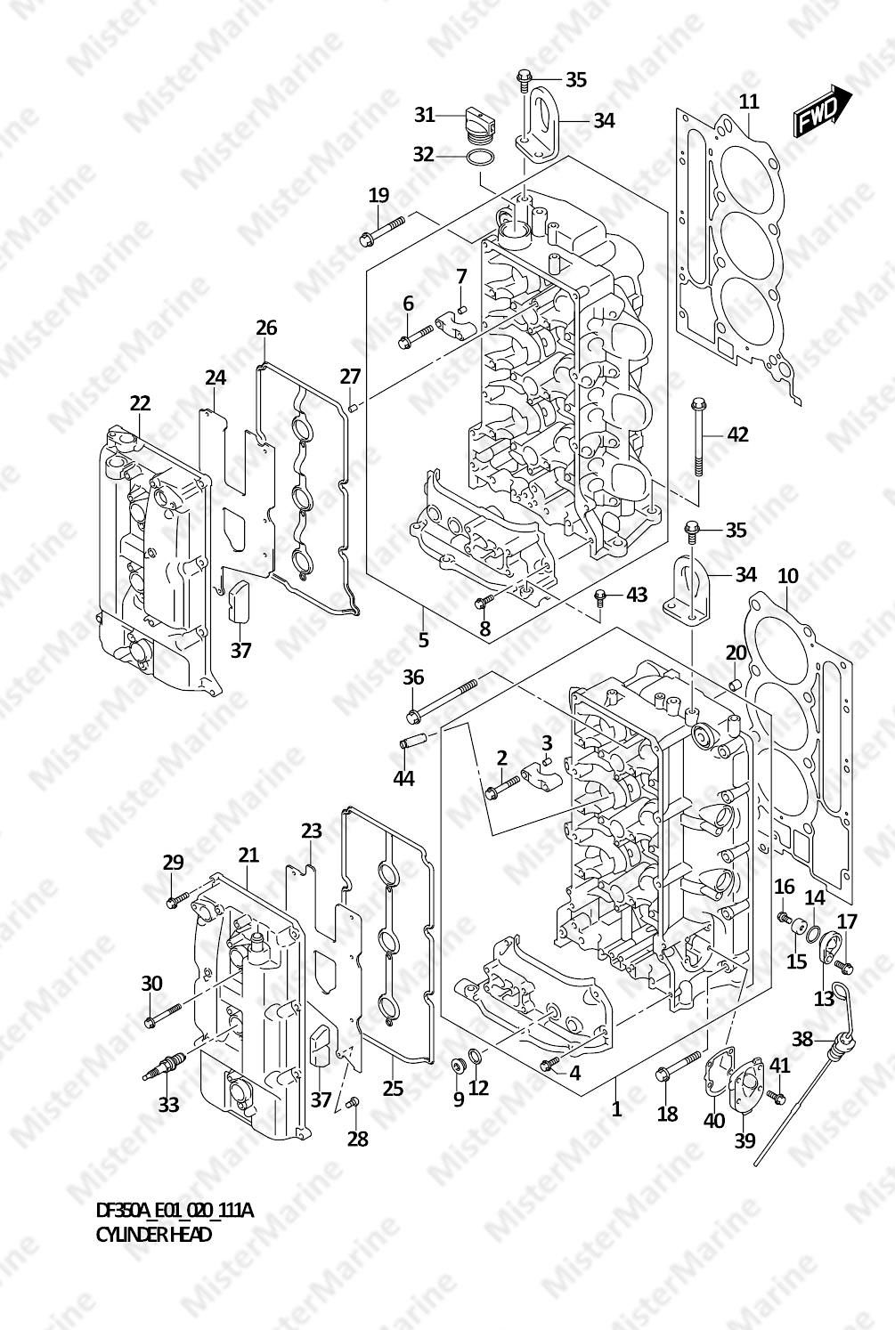 FIG.111A (1-B-2) CYLINDER HEAD