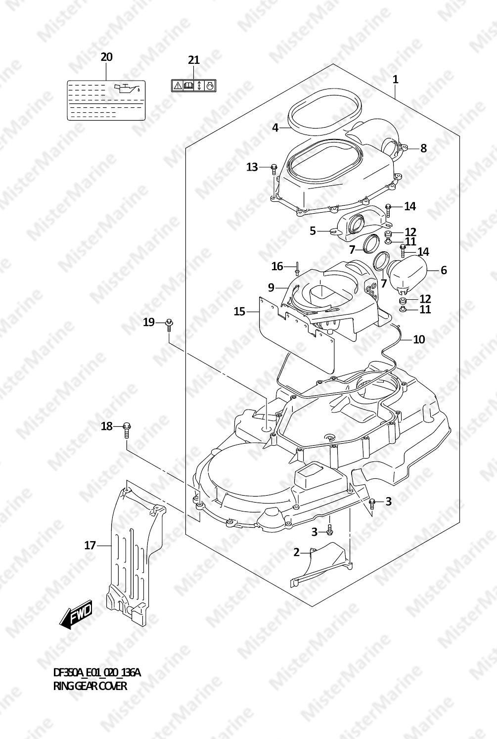 FIG.136A (1-B-14) RING GEAR COVER