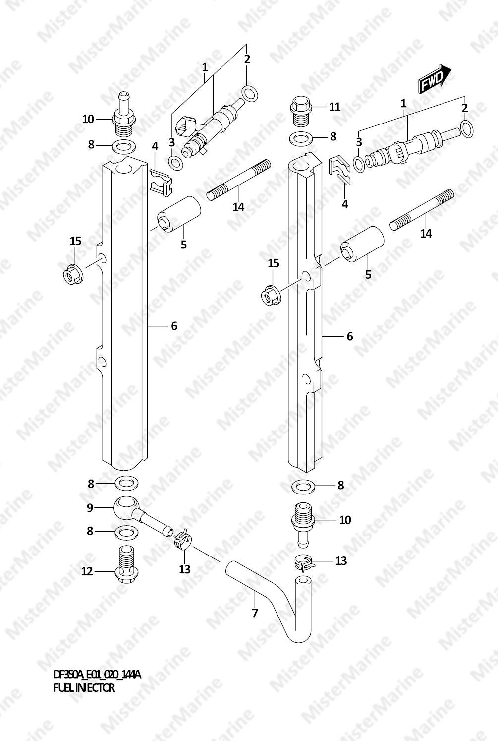 FIG.144A (1-C-2) FUEL INJECTOR (E01)