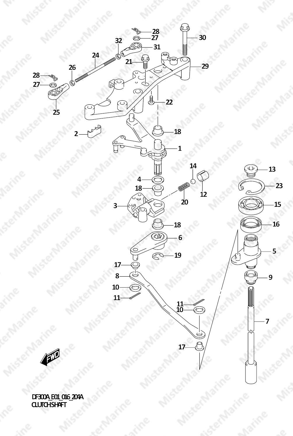 FIG.204A (1-D-11) CLUTCH SHAFT