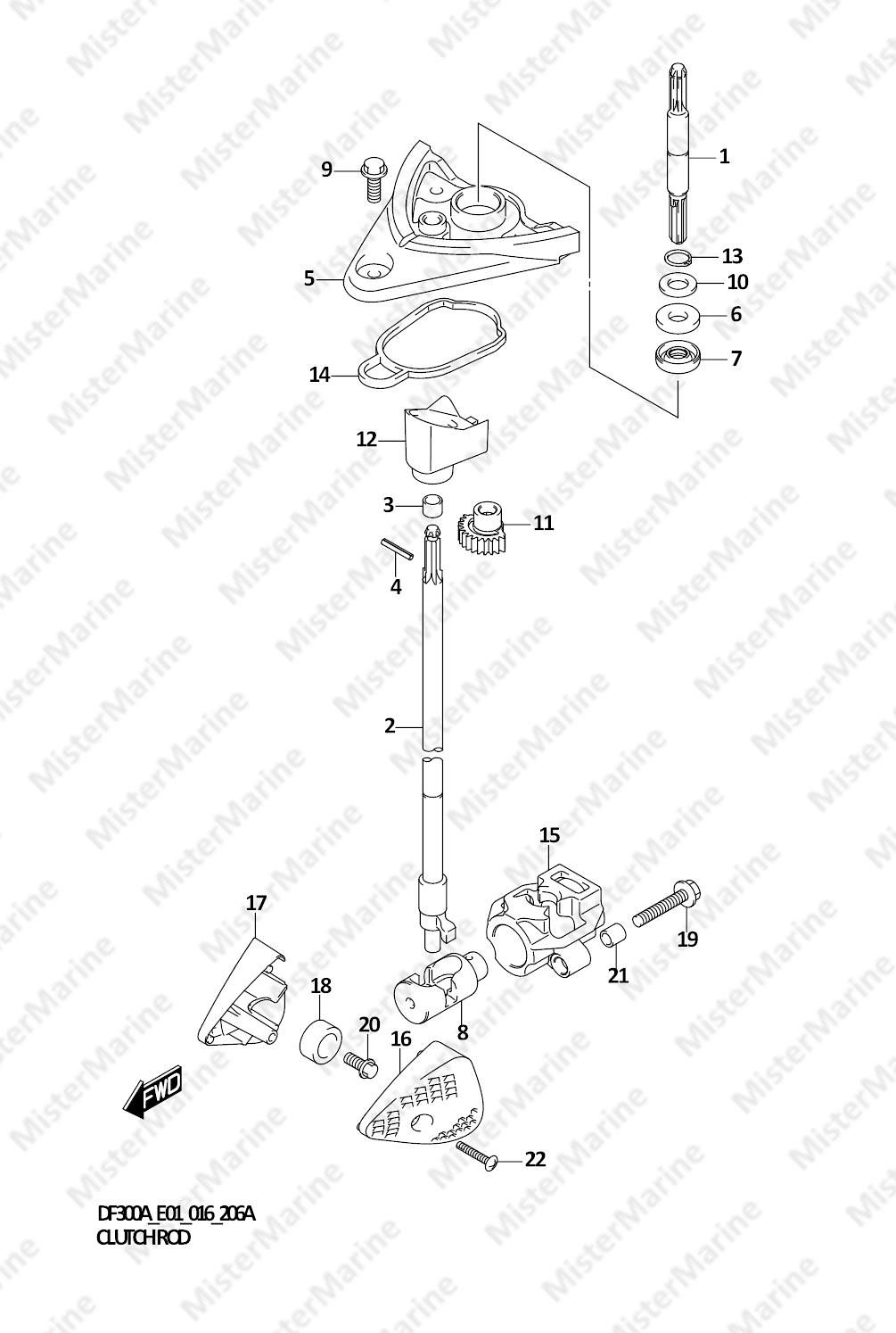 FIG.206A (1-D-12) CLUTCH ROD