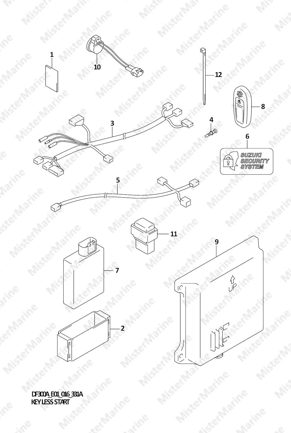 FIG.331A (1-E-11) KEY LESS START (DF300A E01)