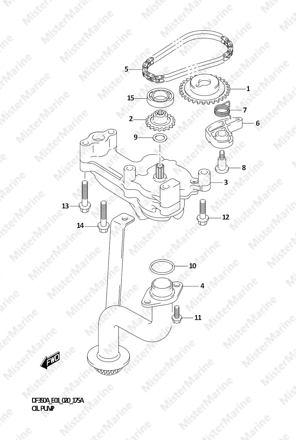 FIG.175A (1-C-15) OIL PUMP