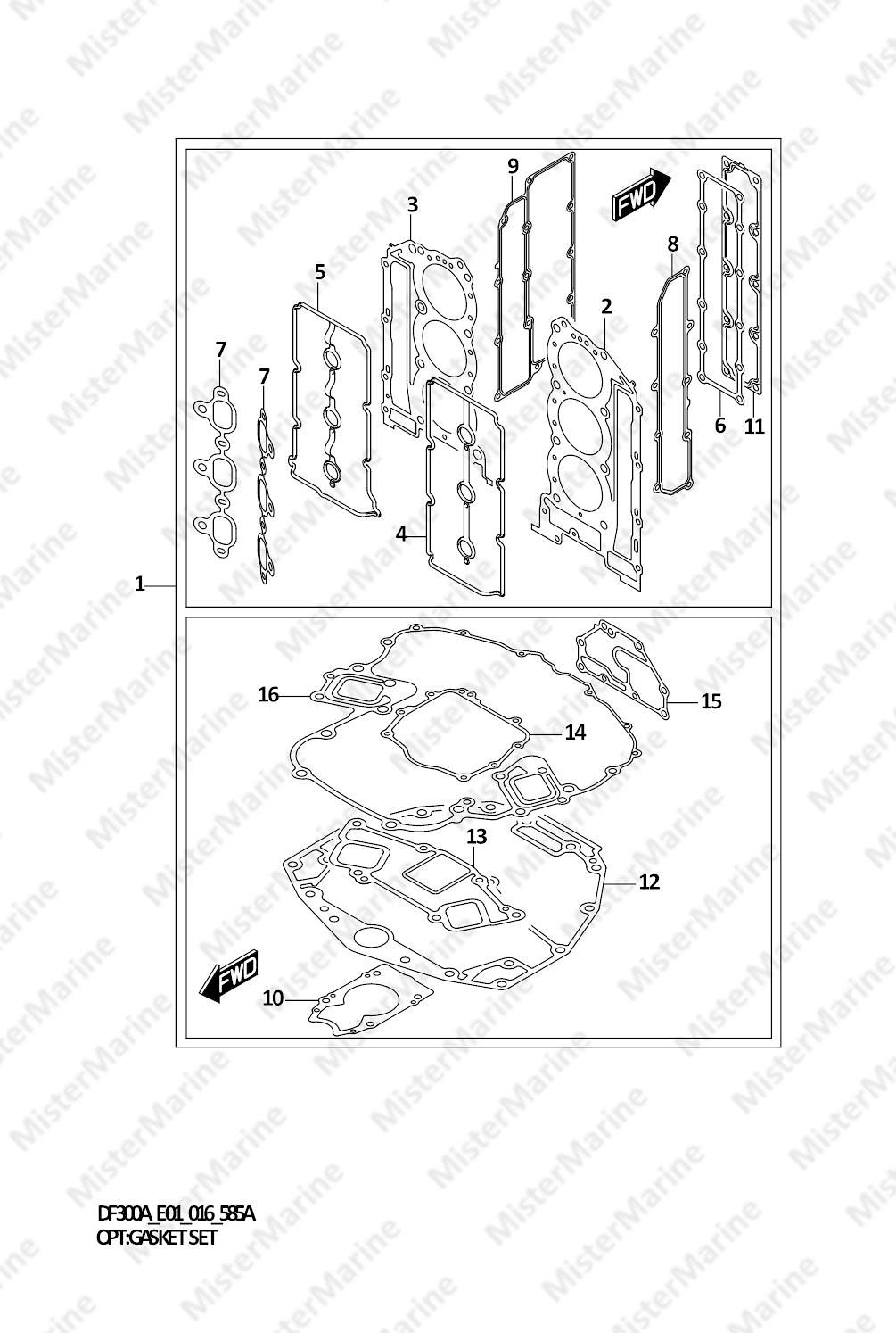 FIG.585A (1-I-3) OPT:GASKET SET