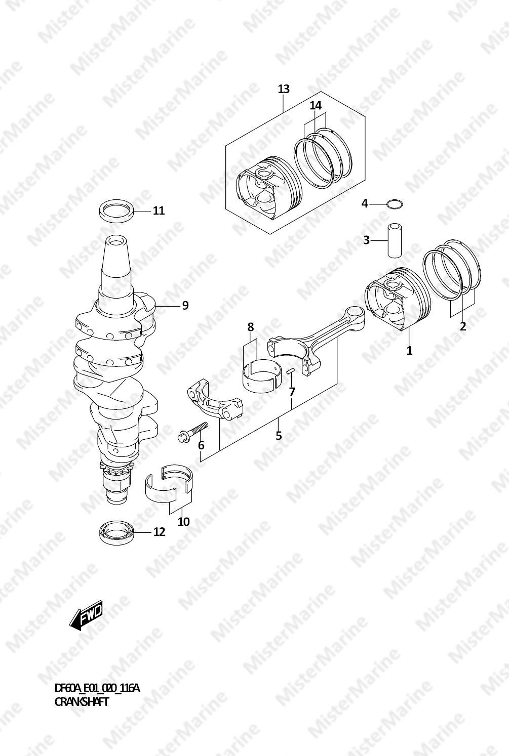 FIG.116A (1-B-11) CRANKSHAFT