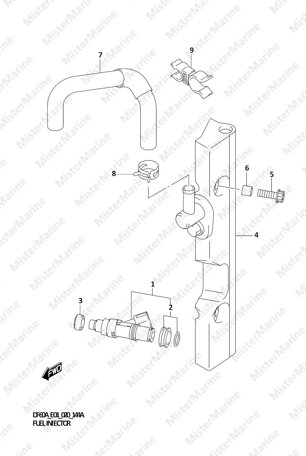 FIG.144A (1-C-12) FUEL INJECTOR (E01)(E34)