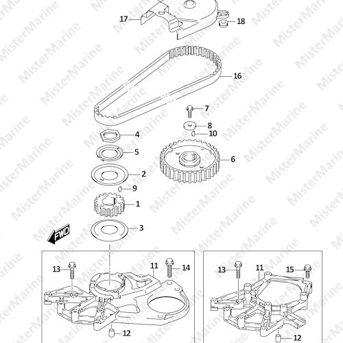 19 FIG.120C (1-B-7) TIMING BELT (DF9.9A P01)