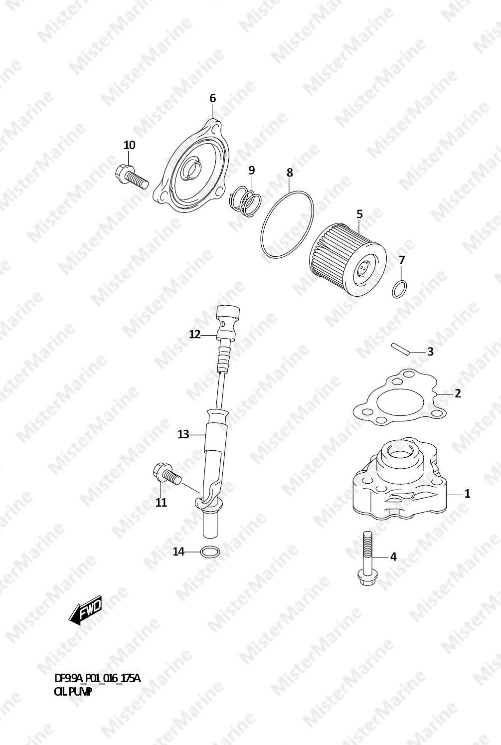 FIG.175A (1-C-8) OIL PUMP