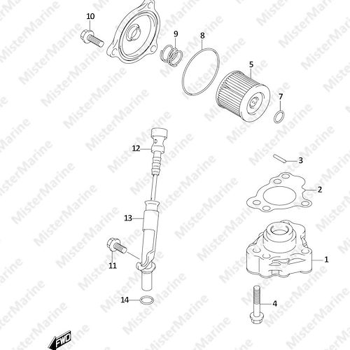 FIG.175A (1-C-8) OIL PUMP