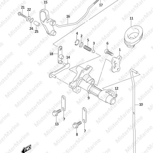FIG.206C (1-D-4) CLUTCH ROD (DF9.9A P01)