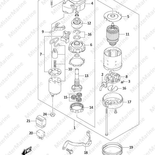 FIG.301A (1-D-9) STARTING MOTOR
