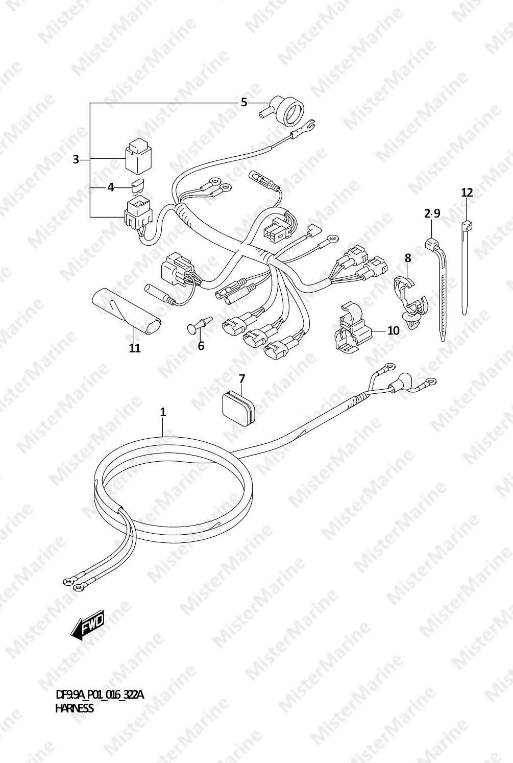 FIG.322A (1-E-4) HARNESS (DF8A P01)