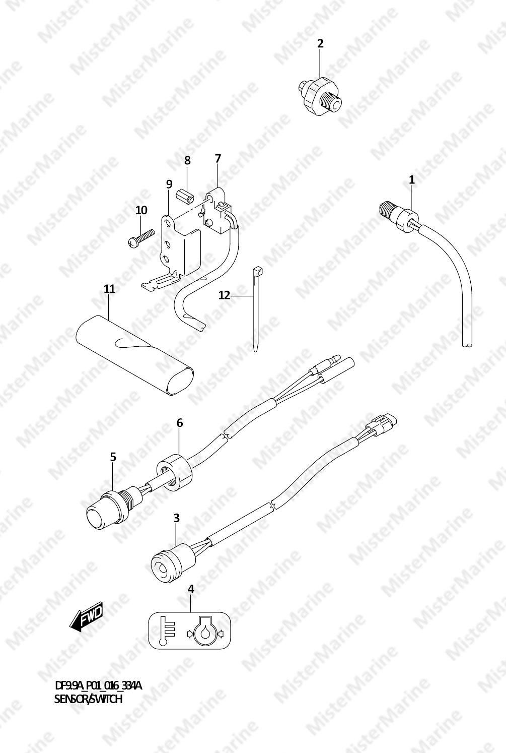 FIG.334A (1-E-8) SENSOR/SWITCH (DF8A P01)