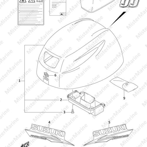 FIG.420C (1-G-4) ENGINE COVER (DF9.9A P01)