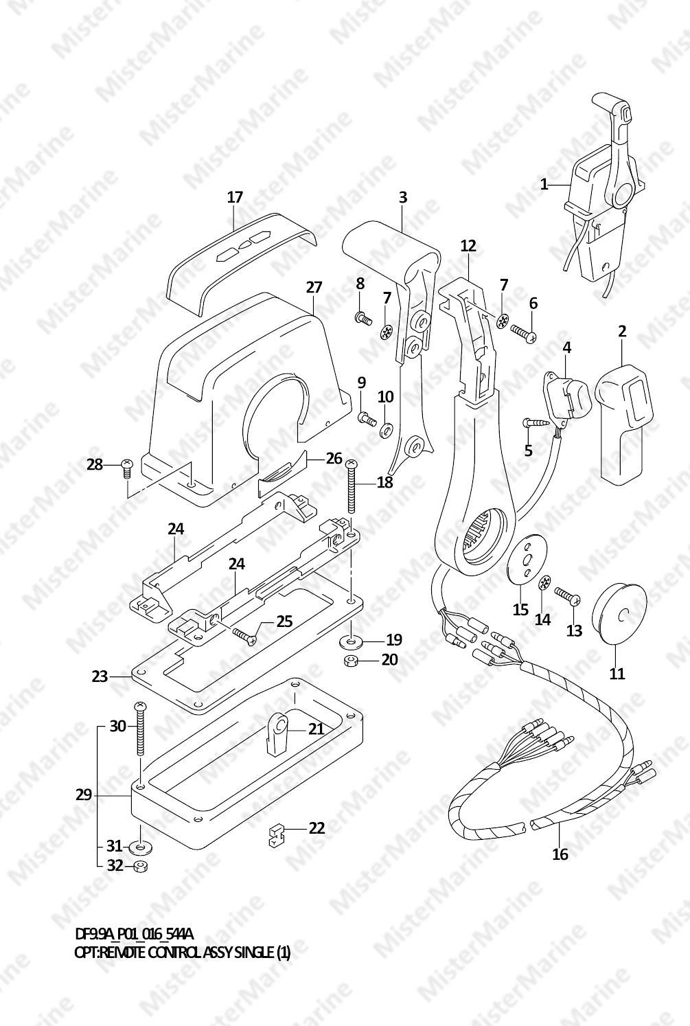 FIG.544A (1-H-11) OPT:REMOTE CONTROL ASSY SINGLE (1)