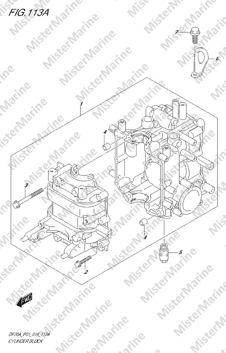 FIG.113A (1-B-3) CYLINDER BLOCK