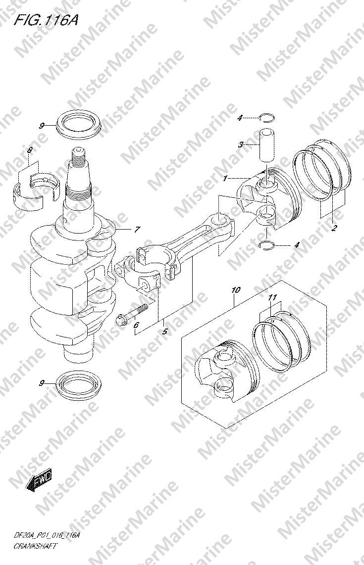 FIG.116A (1-B-4) CRANKSHAFT