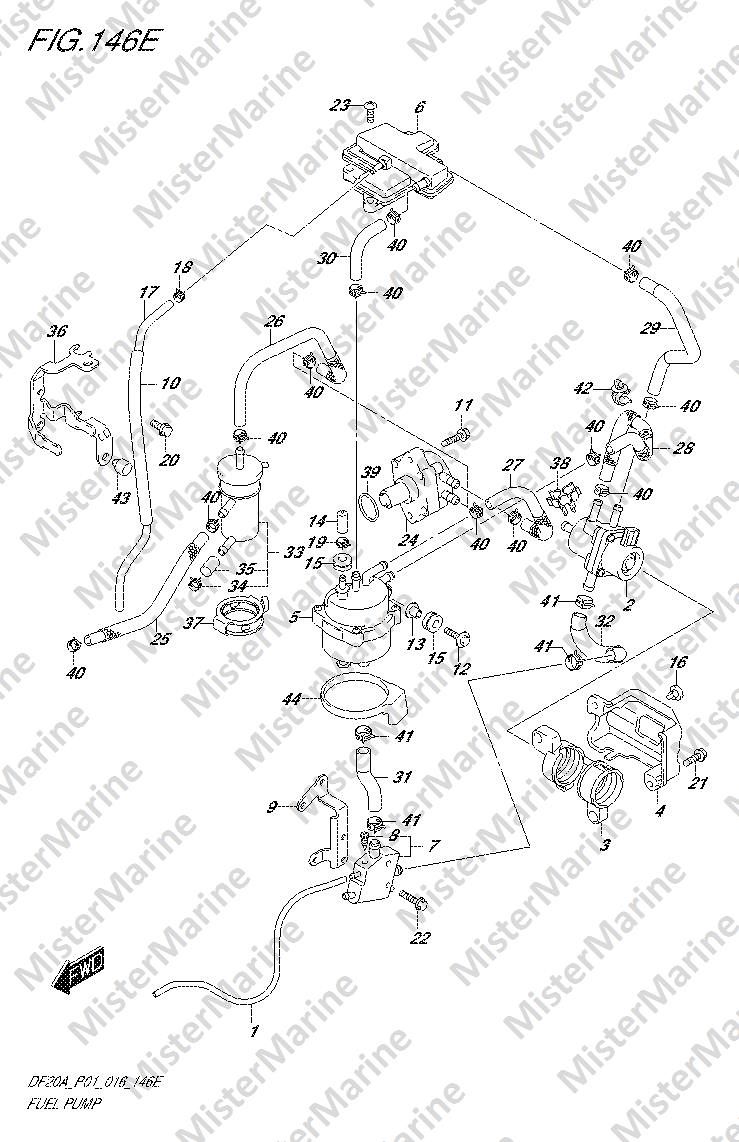 FIG.146E (1-D-11) FUEL PUMP (DF15AR P01)
